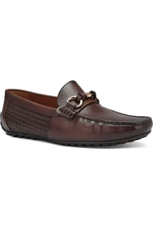 ROSSO BRUNELLO Men Textured Leather Formal Loafers