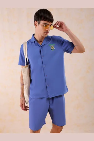 The Indian Garage Co Printed Shirt Collar Pure Cotton Co-Ords Set