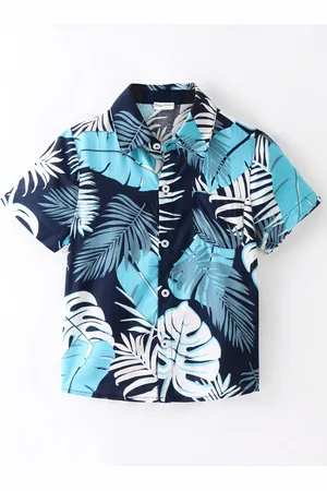 CrayonFlakes Boys Tropical Printed Casual Shirt