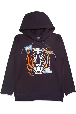 CAVIO Boys Graphic Printed Cotton Hooded Sweatshirt