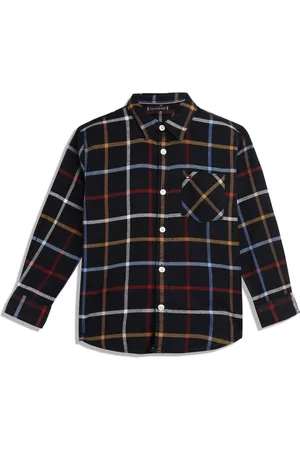 Tommy Hilfiger Boys Windowpane Checked Pure Cotton Casual Shirt