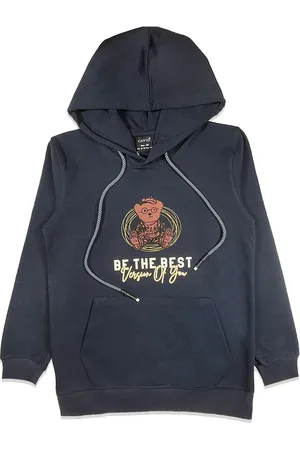 CAVIO Boys Printed Hooded Cotton Sweatshirt