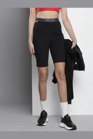 Tommy Hilfiger Women Slim Fit Cycling Shorts With Side Cut-Out Detail