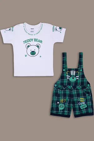 Wish Karo Boys Graphic Printed T-shirt with Dungarees