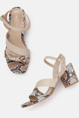 Allen Solly Snake Skin Textured Block Heel