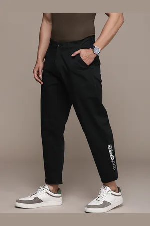 WROGN Men Tapered Fit Cropped Chinos Trousers