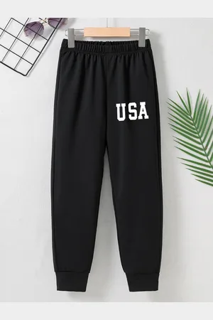 Stylecast Girls Black Original Fit Typography Printed Joggers