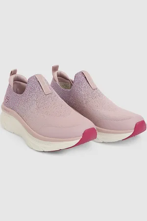 Skechers Women Purple Dlux Walker Wrap Party Sneakers