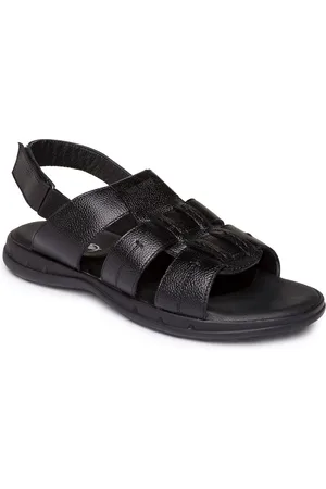 Buy Red Chief Black Sandal online