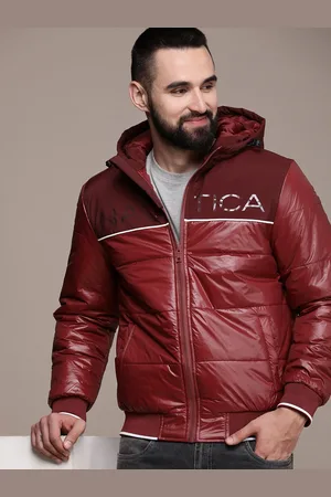 Nautica Hooded Brand Logo Bomber Jacket