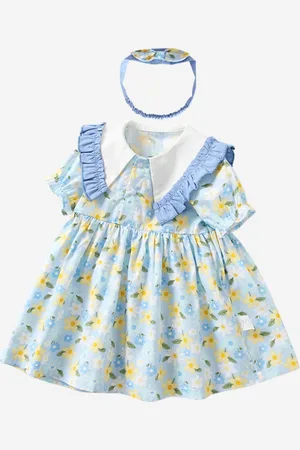 Stylecast Girls Floral Print Peter Pan Collar A-Line Dress