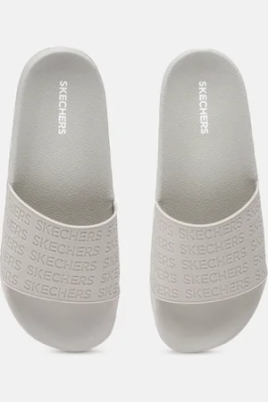 Skechers Women Brand Logo Debossed Sliders