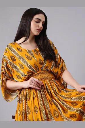 SHOWOFF Ethnic Motifs Printed Kimono Sleeves Maxi Dress
