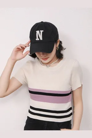 Stylecast Girls White & Black Striped Pullover Sweater