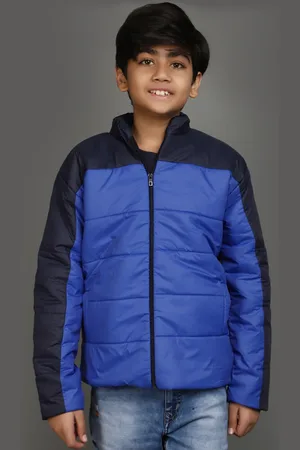 V-Mart Boys Colourblocked Hood Cotton Lightweight Padded Jacket