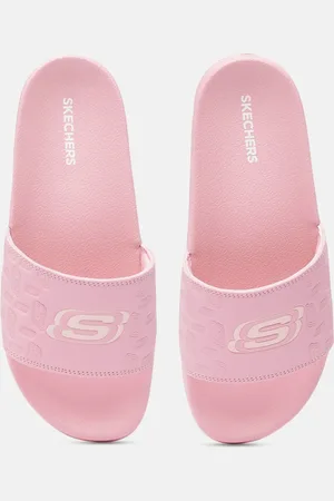 Skechers Women Brand Logo Print Sliders