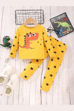 Stylecast Girls Yellow Printed Top with Trousers