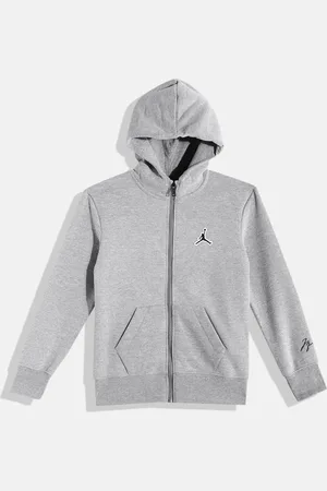 Jordan Boys Grey Hooded Sweatshirt