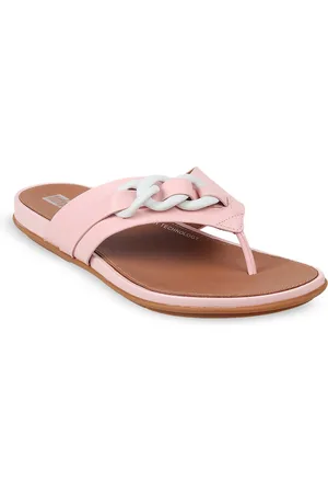 FitFlop Women Embellished Leather Open Toe Flats