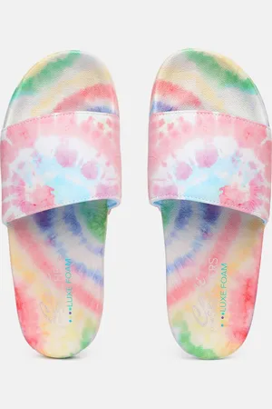 Skechers Women Pop Up Printed Sliders