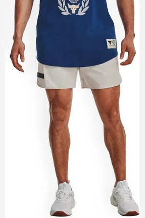 Under Armour Men Project Rock Unstoppable Slim-Fit Mid-Rise Sports Shorts