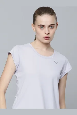PUMA Women Solid Round Neck dryCELL Train Cloudspun Training T-shirt