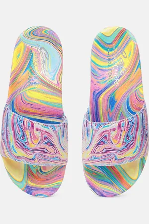 Skechers Women Multicoloured POP UPS - LOVELY MAR Printed Sliders
