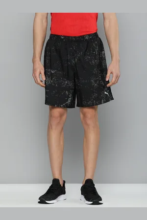 PUMA Men Black Printed DryCell Regular Fit Sports Shorts