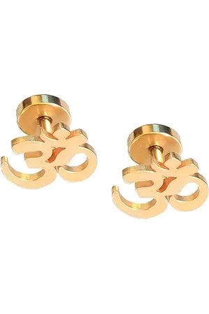 KARISHMA KREATIONS Men Set Of 6 Gold-Plated Circular Stud Earrings