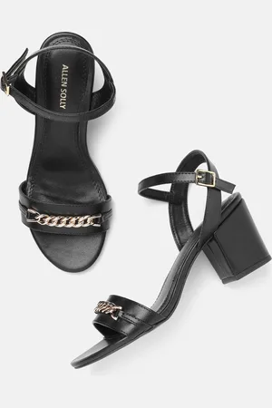 Allen Solly Open Toe Block Heel With Chain Detail