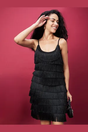 Globus Fringed Layered Bodycon Party Dress