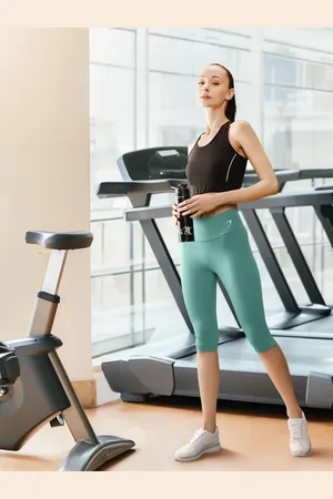 GymShark Women Solid High-Rise Knee-Length Training Tights