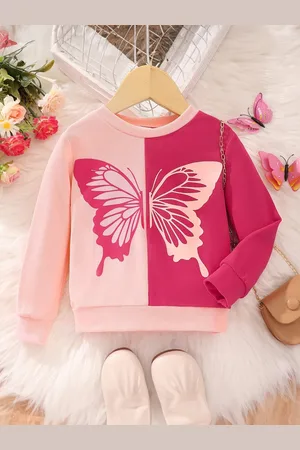 Stylecast Girls Pink Conversational Printed Round Neck Pullover