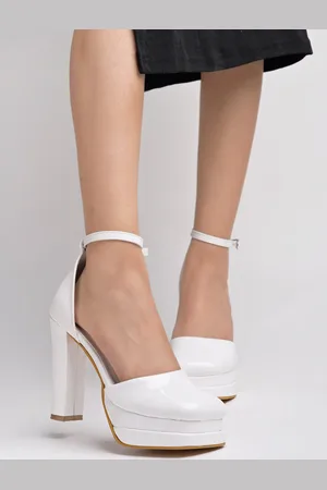 Shoetopia Ankle Loop Platform Heel Pumps
