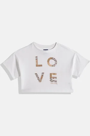 Allen Solly Girls Embellished Pure Cotton T-shirt