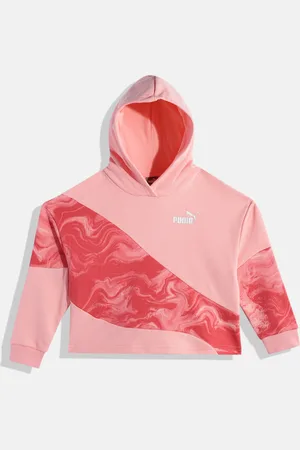 PUMA Girls Power Marbleized Hooded Sweatshirt