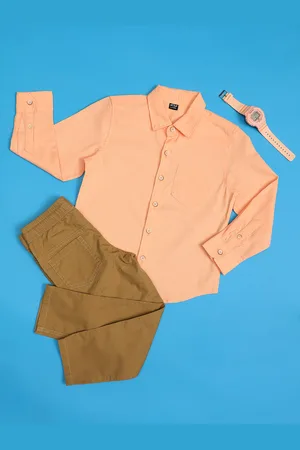 HOOP Boys Cotton Linen Full Sleeve Regular Fit Casual Shirt
