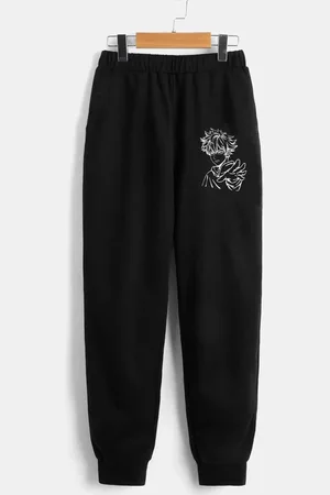 Stylecast Boys Black Graphic Printed Original Regular Fit Joggers