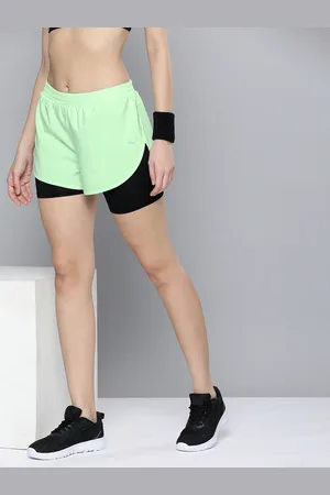 PUMA Women Woven 2 In 1 Performance Fit Running Shorts With Inner Tights