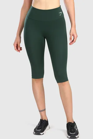 GymShark Women Solid High-Rise Knee-Length Training Tights