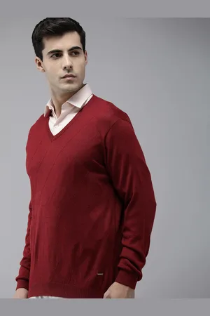 Park Avenue Men Self Design Pullover