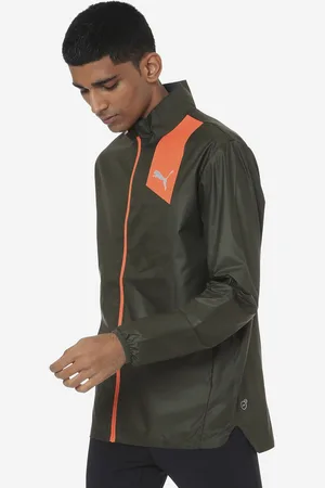 PUMA Men Green Solid Sporty Track Jacket