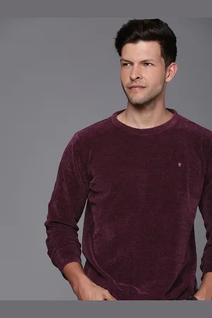 Louis Philippe Solid Long Sleeves Pullover Sweaters