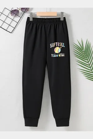 Stylecast Girls Black Printed Regular Fit Joggers