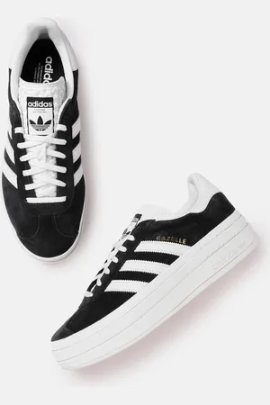 adidas Women Striped Suede Gazelle Bold Sneakers