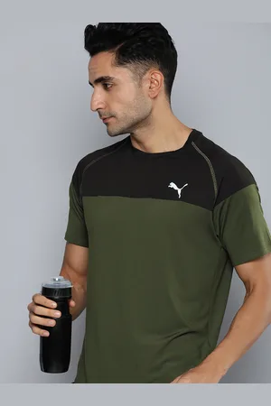 PUMA Men Colourblocked Raglan Sleeves Cloudspun Training Or Gym T-shirt