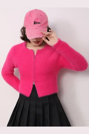 Stylecast Girls Pink Argyle Crop Sweater Vest