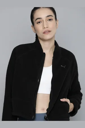PUMA Women Black Solid dryCELL Studio Yoga Sherpa Regular Fit Jacket