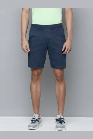 Skechers Men Navy Solid Blue Sports Shorts with e-Dry Technology Technology