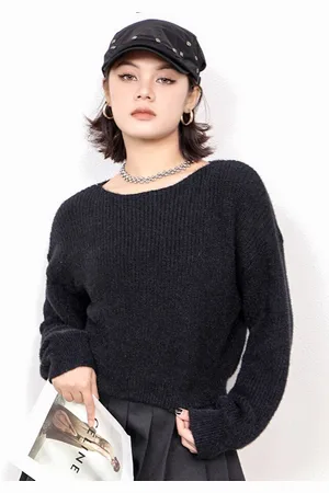 Stylecast Black Girls Ribbed Long Sleeves Pullover Sweater